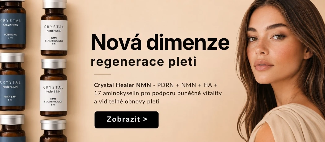 Banner Crystal Healer NMN – PDRN, NMN, HA a 17 aminokyselin pro podporu regenerace pleti