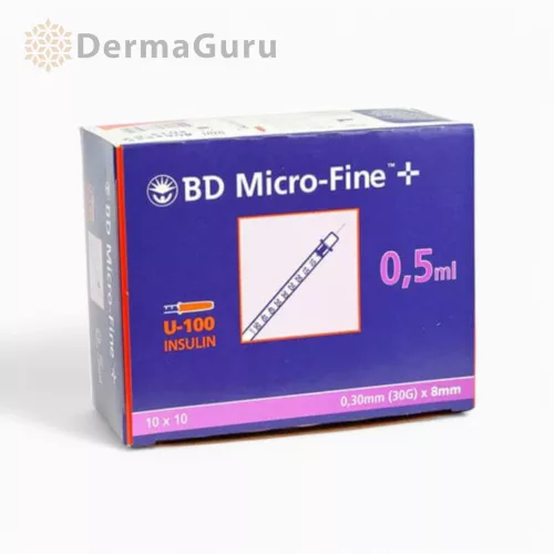 BD Micro-Fine+ Penkanyle 0,5 ml 30G, jednorázová injekční stříkačka, 10 ks