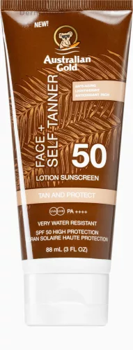 Australian Gold Face + Self Tanner SPF 50, arcszérum 88 ml