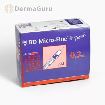   BD Micro-Fine+ Penkanyle 0,30 ml 30G, jednorázová injekční stříkačka, 10 ks